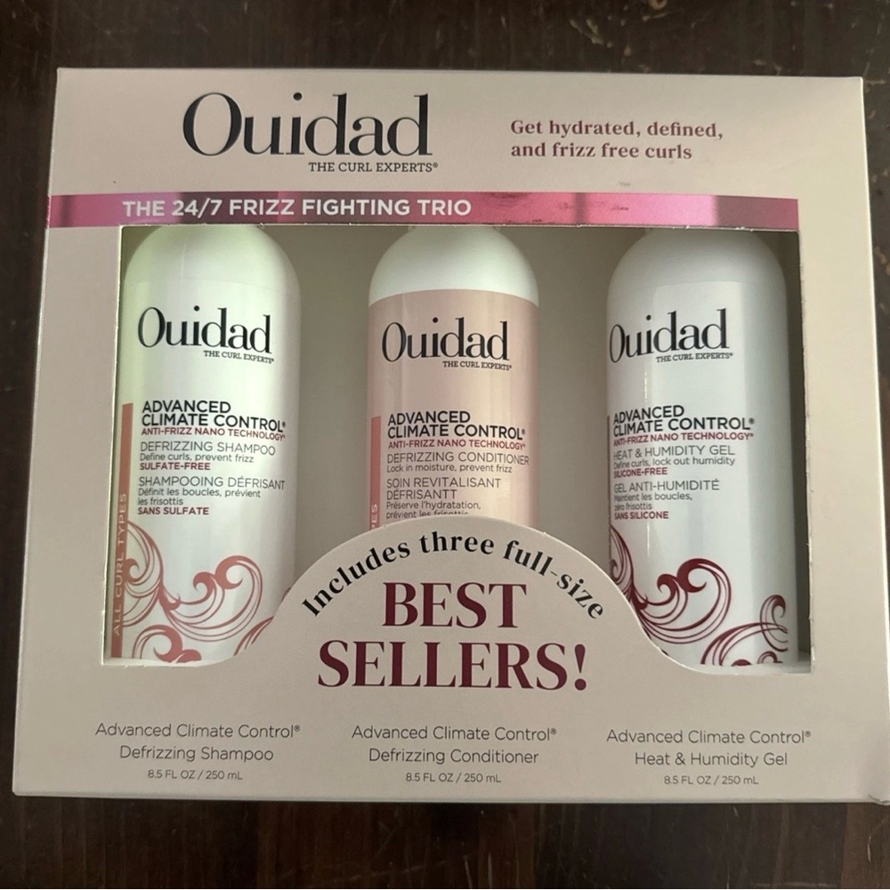 Ouidad Advanced Climate Control Trio - White/Pink Shampoo & Conditioner Set